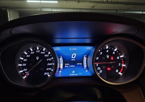 Maserati Ghibli cena 155000 przebieg: 47500, rok produkcji 2018 z Kraków małe 232